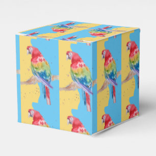 Caixinha De Lembrancinhas Parrot Bird Childs Boys Birthday Cake Favor Box