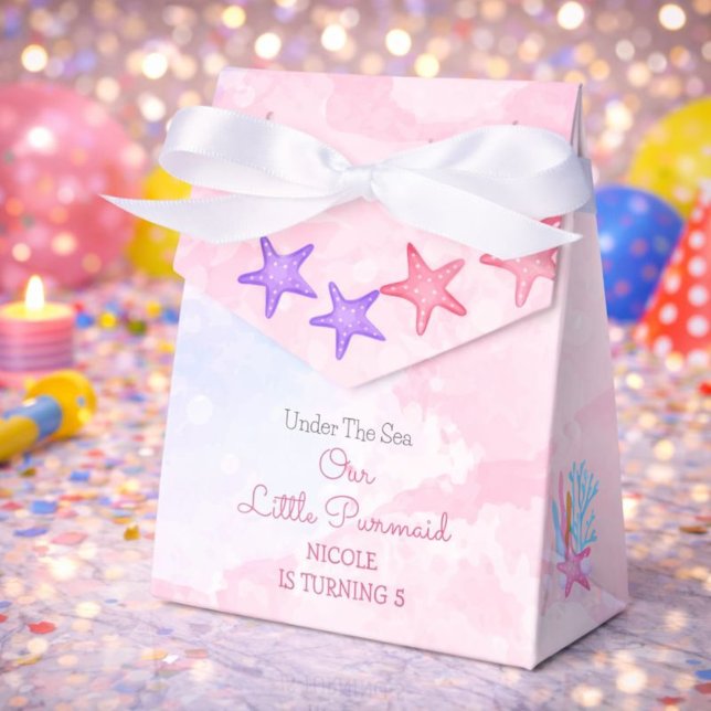 Caixinha De Lembrancinhas Parteira de gato e sereia (Criador carregado)