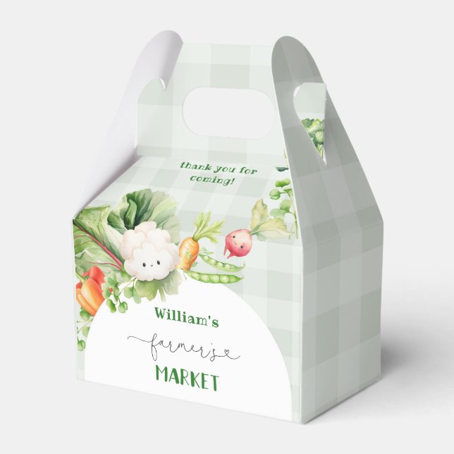 Caixinha De Lembrancinhas Partido aniversário de criança do mercado dos agri (Frente)