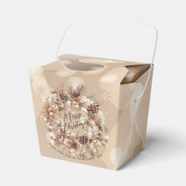 Caixinha De Lembrancinhas Partido de Natal Elegante Moderno