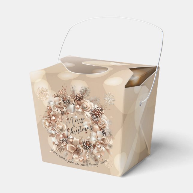 Caixinha De Lembrancinhas Partido de Natal Elegante Moderno (Frente)