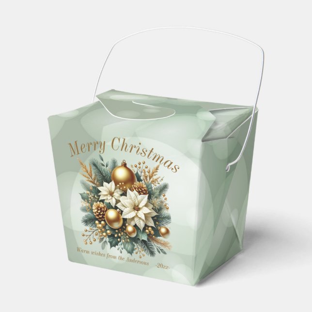Caixinha De Lembrancinhas Partido de Natal Elegante Moderno (Frente)