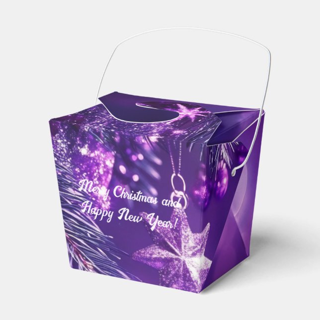 Caixinha De Lembrancinhas Partido de Natal Elegante Moderno (Frente)