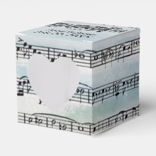 Caixinha De Lembrancinhas Partitura de casamento em aquarela