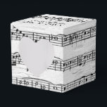 Caixinha De Lembrancinhas Partitura de casamento em bétula<br><div class="desc">Composição musical em fundo de bétula branca para casamento</div>