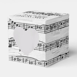 Caixinha De Lembrancinhas Partitura de casamento em bétula