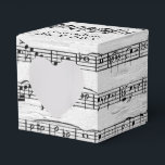 Caixinha De Lembrancinhas Partitura de casamento no bétula<br><div class="desc">Composição musical em fundo de bétula branca para casamento</div>