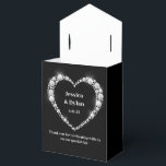 Caixinha De Lembrancinhas Party Treat Favor Box<br><div class="desc">This party favor box is shown in an elegant black and white color with a diamond sparkle accent in the front center.
Customize this item and change the sample text to yours with this template.
Tip: Just add your great treats and add some festive ribbon.</div>