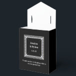 Caixinha De Lembrancinhas Party Treat Favor Box<br><div class="desc">This party favor box is shown in an elegant black and white color with a diamond sparkle accent in the front center.
Customize this item and change the sample text to yours with this template.
Tip: Just add your great treats and add some festive ribbon.</div>
