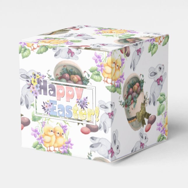 Caixinha De Lembrancinhas Páscoa Vintage (Frente)