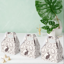 Caixinha De Lembrancinhas Páscoa Xadrez castanha