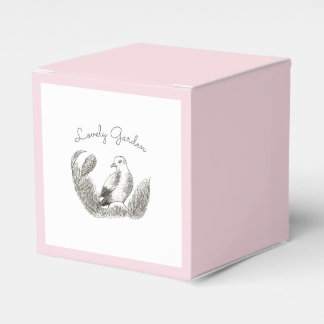 Caixinha De Lembrancinhas Pássaro Vintage Garden - Floral monocromático