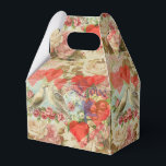 Caixinha De Lembrancinhas Pássaros do Amor Vintage Coração Antiquado<br><div class="desc">Diga o que quer ao seu amor. Esta imagem inclui uma colagem de arte fina com aves,  corações e rosas de amor. Ótima ilustração de trabalho de arte.</div>