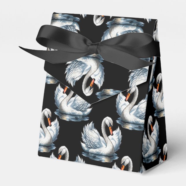 Caixinha De Lembrancinhas Pássaros do Cisne - Design (Frente)