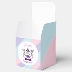 Caixinha De Lembrancinhas Pastel de aniversário personalizado unicórnio colo