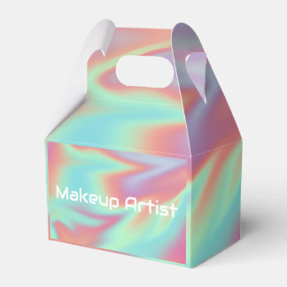 Caixinha De Lembrancinhas Pastel Holographic Swirl Abstract