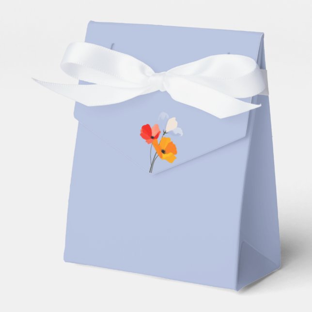 Caixinha De Lembrancinhas Pastel rosa com papagaios de Verão Negros (Frente)