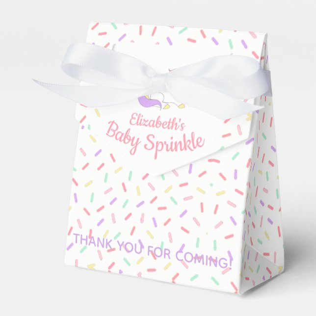 Caixinha De Lembrancinhas Pastel Unicorn Baby Sprinkle (Frente)