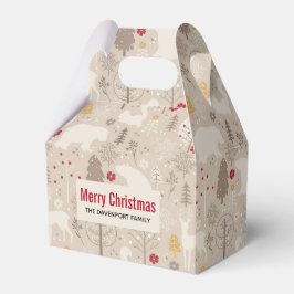 Caixinha De Lembrancinhas Pavimentos de Borracha Cúbica Padrão Nórdico Natal