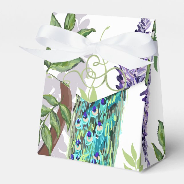 Caixinha De Lembrancinhas Peacock Wedding (Frente)