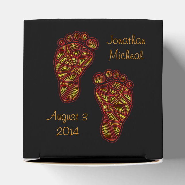 Caixinha De Lembrancinhas Pegadas de Bagagem (Topo)