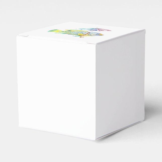 Caixinha De Lembrancinhas Peixe com guarda-chuva (Frente)