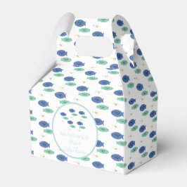 Caixinha De Lembrancinhas Peixes Nadando Chá de fraldas Azul