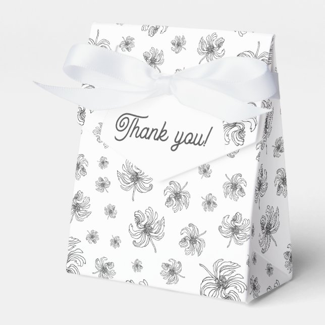 Caixinha De Lembrancinhas Peônias gráficas. (Frente)