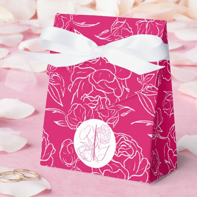 Caixinha De Lembrancinhas Peony Elegance Wedding (Casamento)