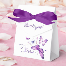 Caixinha De Lembrancinhas Pequena Festa de aniversário rosa-branca-borboleta