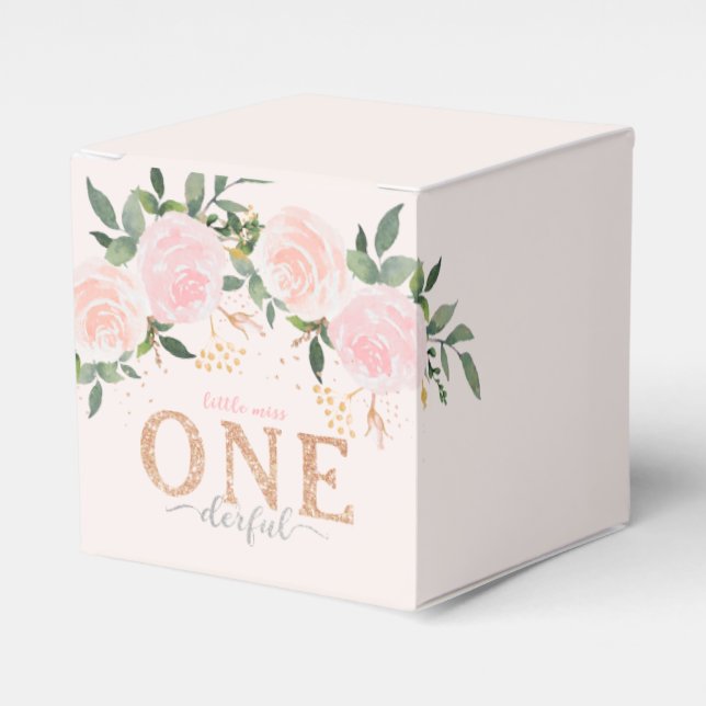 Caixinha De Lembrancinhas Pequena Senhorita Onebright Primeiro Aniversário (Frente)