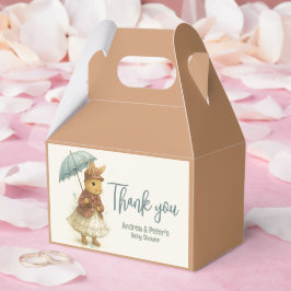 Caixinha De Lembrancinhas Pequeno Chá de fraldas de coelho Cor de caramelo s