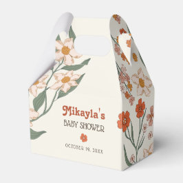 Caixinha De Lembrancinhas Pequeno Chá de fraldas Russo de Bóho de Flor Selva