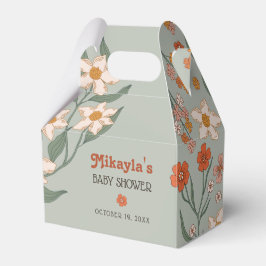 Caixinha De Lembrancinhas Pequeno Chá de fraldas Russo de Bóho de Flor Selva