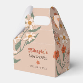 Caixinha De Lembrancinhas Pequeno Chá de fraldas Russo de Bóho de Flor Selva