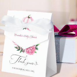 Caixinha De Lembrancinhas Pequeno Chá de fraldas Rústico Rosa Esmagado