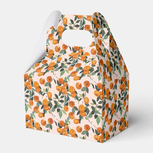 Caixinha De Lembrancinhas Pequeno primeiro aniversario de Citros de Laranja  (Frente)