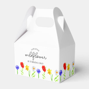 Caixinha De Lembrancinhas Pequeno primeiro aniversario de flor selvagem