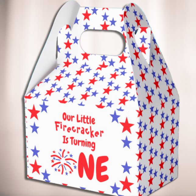 Caixinha De Lembrancinhas Pequeno primeiro aniversario Firecracker (Criador carregado)