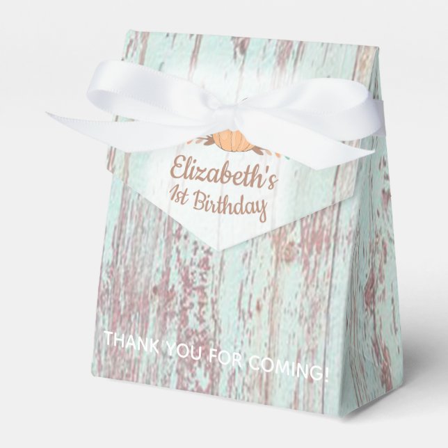 Caixinha De Lembrancinhas Pequeno primeiro aniversario Russo de Abóbora (Frente)