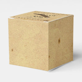 Caixinha De Lembrancinhas Pergaminho de Elegância Antigo e Moçado com Quill