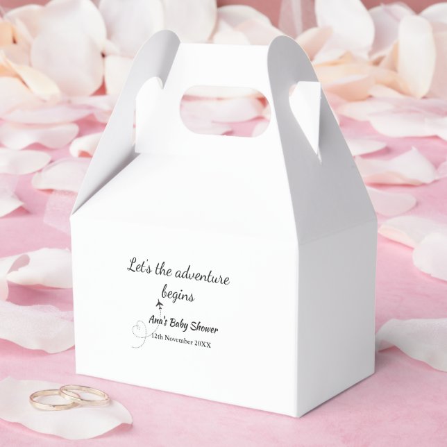 Caixinha De Lembrancinhas permite que a aventura comece a adicionar nome dat (Casamento)