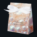 Caixinha De Lembrancinhas Pérola e Concha Clássico Elegante<br><div class="desc">Caixa de Favor Pérola e Concha Clássico Elegante</div>