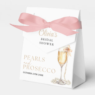 Caixinha De Lembrancinhas Pérolas E Prosecco Chá De Noiva Elegante