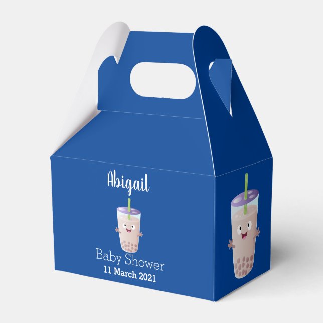 Caixinha De Lembrancinhas Personagem de desenho animado de bobina de chá de  (Frente)