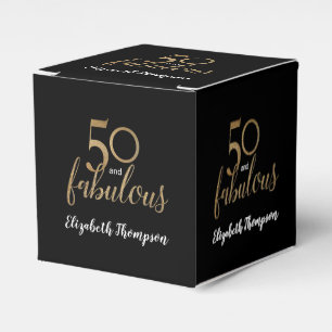 Caixinha De Lembrancinhas Personalizado 50 e fabuloso Noite Dourado Confetti