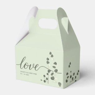 Caixinha De Lembrancinhas Personalizado do Eucalyptus com Script de Amor Ver