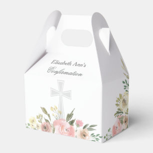 Caixinha De Lembrancinhas Personalizado do Partido de Confirmação Floral Cor