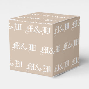 Caixinha De Lembrancinhas Personalizar com o dom original do monograma branc