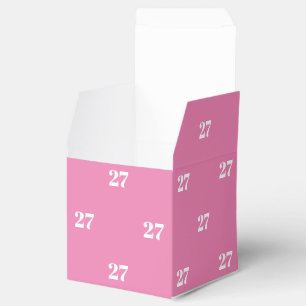 Caixinha De Lembrancinhas Personalizar com o dom rosa do número branco inic